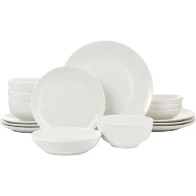 ELAMA ELAMA CAMELLIA 16 PIECE PORCELAIN DOUBLE BOWL DINNERWARE SET