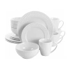 Elama Cara 16-pc. Porcelain Dinnerware Set In White