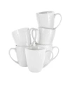Elama Cara Cup Set Of 6 Pieces In White