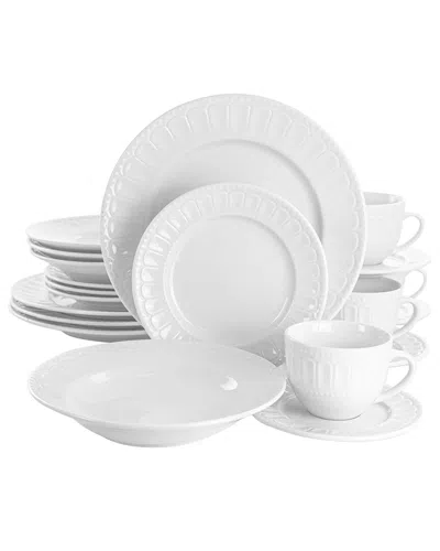 Elama Charlotte 20pc Porcelain Dinnerware Set