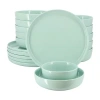 Elama Duncan 18-pc. Porcelain Dinnerware Set In Green