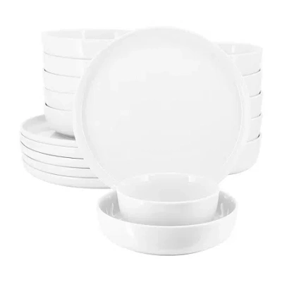 Elama Duncan 18-pc. Porcelain Dinnerware Set In White