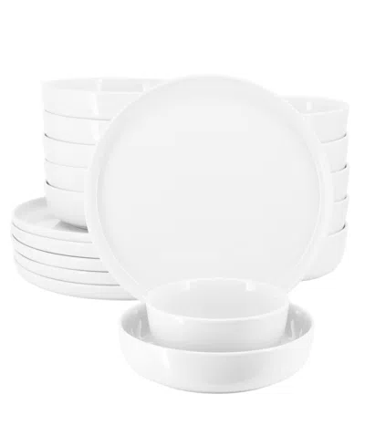 Elama Duncan 18-piece Dinnerware Set, Service For 6 In White