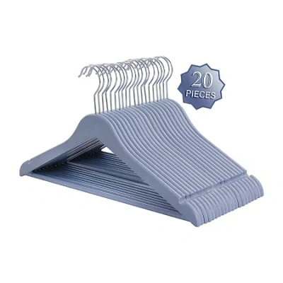 Elama Home 20 Piece Eco Friendly Coat Hangers In Blue