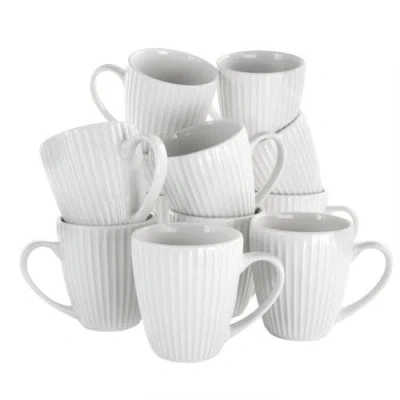 ELAMA ELAMA ELLE 12 PIECE ROUND PORCELAIN MUG SET
