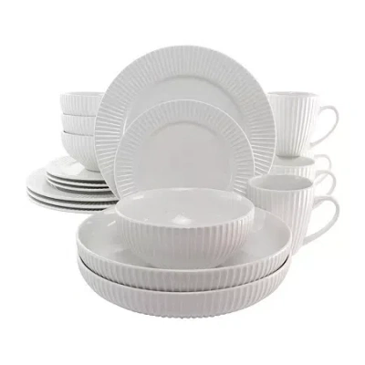 Elama Elle 18-pc. Dinnerware Set In White