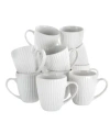 Elama Elle Mug Set Of 12 Pieces In White