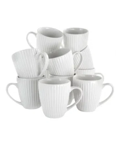 Elama Elle Mug Set Of 12 Pieces In White