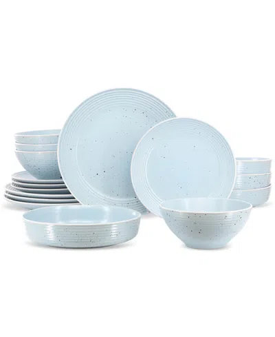 Elama Emilia 16 Pc. Dinnerware Set, Service For 4 In Blue