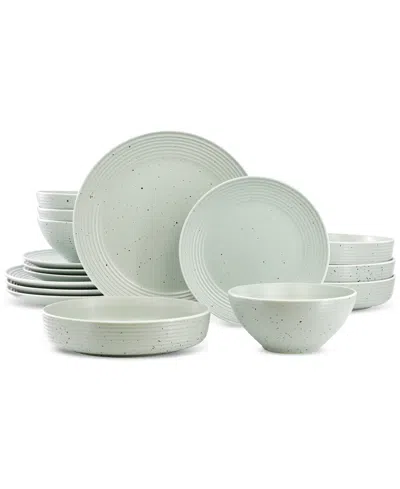Elama Emilia 16 Pc. Dinnerware Set, Service For 4 In Green