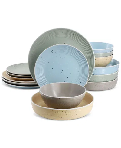 Elama Emilia 16 Pc. Dinnerware Set, Service For 4 In Multi