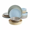 Elama Emilia 16-pc. Stoneware Dinnerware Set In Multi