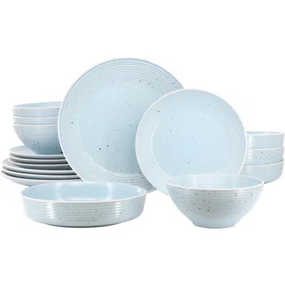 ELAMA ELAMA EMILIA 16 PIECE DOUBLE BOWL STONEWARE DINNERWARE SET