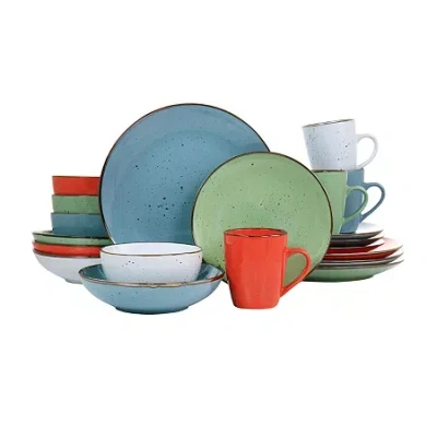 Elama Evelyn 20-pc. Stoneware Dinnerware Set In Multi
