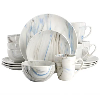 Elama Fine Marble 16 Piece Porcelain Dinnerware Set