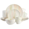 Elama Fine Marble Multi 16pc Porcelain Dinnerware Set In Multi