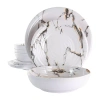 Elama Fine Sculpture 12-pc. Melamine Dinnerware Set In White