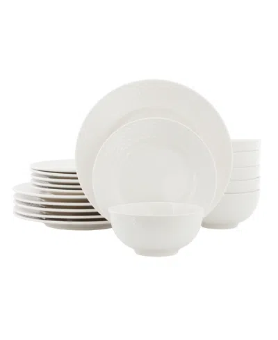 Elama Fiona 18-piece Dinnerware Set, Service For 6 In White