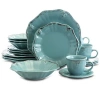 Elama Fleur De Lys 20-piece Dinnerware Set In Green