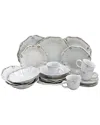 Elama Fleur De Lys 20pc Dinnerware Set