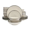 Elama Gia 24-pc. Stoneware Dinnerware Set In White