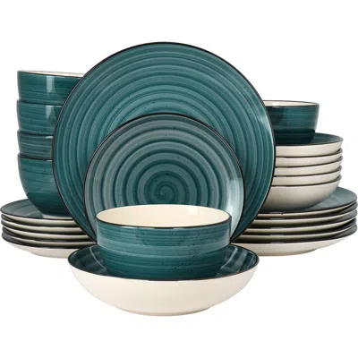 ELAMA ELAMA GIA 24 PIECE ROUND STONEWARE DINNERWARE SET