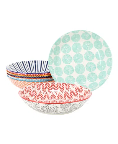 Elama Giovanna Pasta Bowls, Set Of 6, Service For 6 In Multi