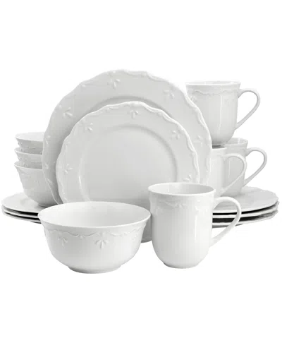 Elama Henryi 16-pc. Dinnerware Set, Service For 4 In White