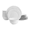 Elama Henryi 18-pc. Porcelain Dinnerware Set In White