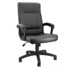 Elama High Back Adjustable Faux Leather Office Chair In Black In Black