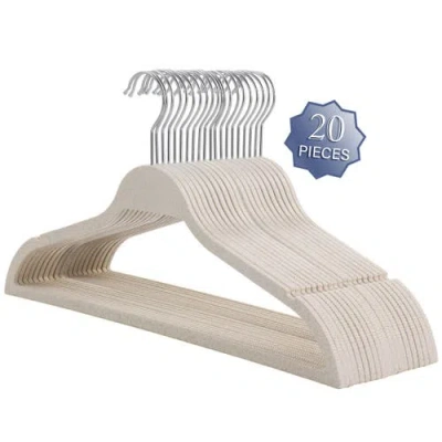 Elama Home 20 Piece Biodegradable Coat Hangers In Wheat