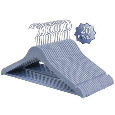 Elama Home 20 Piece Eco Friendly Coat Hangers In Blue