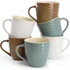 Elama Honey Bee Assorted 6-pc. Geometric Coffee Mug In Multi