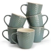 Elama Honeycomb Turquoise 6-pc. Geometric Coffee Mug In Green