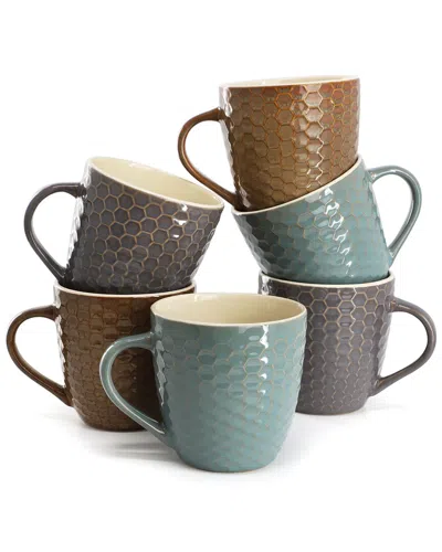 Elama Honeysuckle 6pc Multi Mug Set