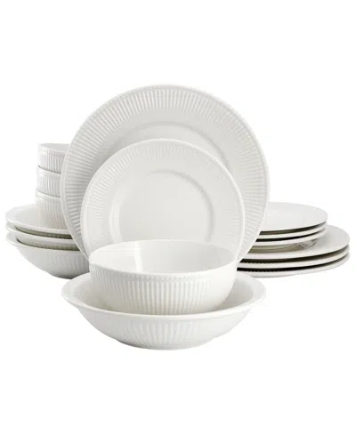 Elama Kate 16-pc. Dinnerware Set, Service For 4 In White