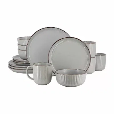 ELAMA LEO 16-PC. STONEWARE DINNERWARE SET