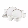 Elama Leo 16-pc. Stoneware Dinnerware Set In White