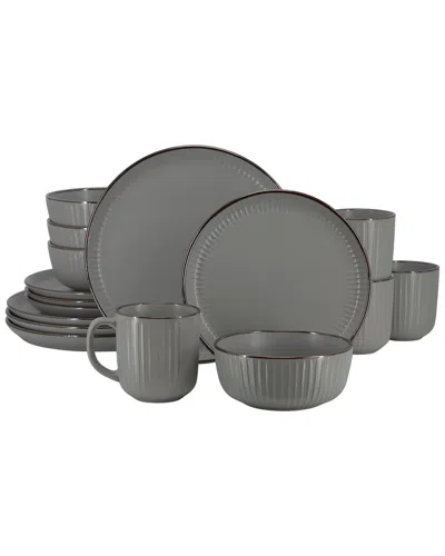 Elama Leo 16pc Stoneware Dinnerware Set
