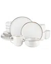 Elama Leo 16pc Stoneware Dinnerware Set