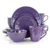 Elama Lilac Fields 16-piece Dinnerware Set In Purple