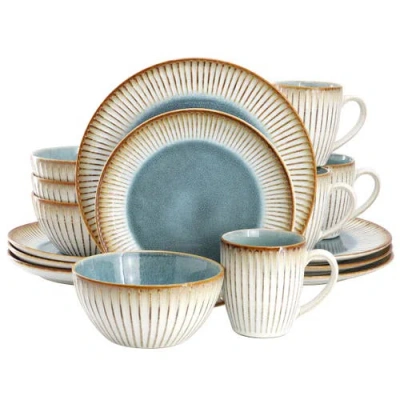 ELAMA ELAMA LOUANN 16 PIECE STONEWARE DINNERWARE SET