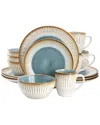 Elama Louann 16 Piece Stoneware Dinnerware Set