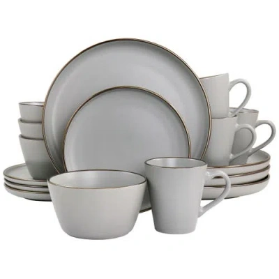 ELAMA ELAMA LOUIS 16 PIECE STONEWARE DINNERWARE SET