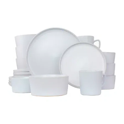 Elama Luxmatte 20-pc. Stoneware Dinnerware Set In White