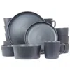 Elama Luxmatte Dark Grey 20 Piece Dinnerware Set In Multi