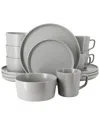 Elama Luxmatte Light Grey 16pc Dinnerware Set In Grey