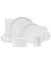 Elama Luxmatte White 16pc Dinnerware Set In White