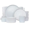 Elama Luxmatte White 20 Piece Dinnerware Set In White