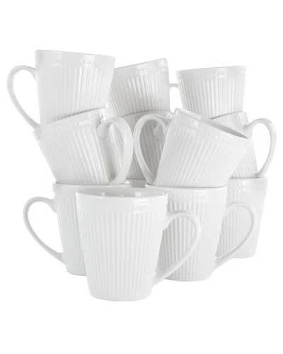 Elama Madeline 12pc Porcelain Mug Set